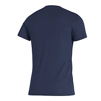 T-shirt à trois mélanges pour homme adidas bleu marine Georgia Tech Yellow Jackets Along The Shadow