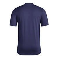 Men's adidas Navy Georgia Tech Yellow Jackets Basketball Practice Net Arch Pregame T-Shirt