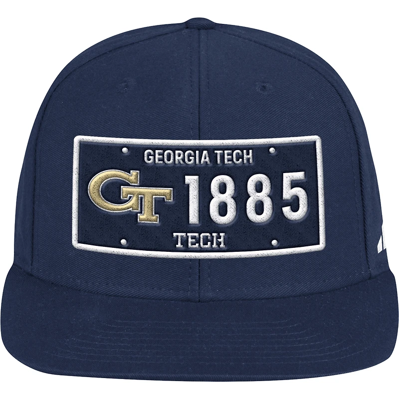 Casquette Snapback pour Homme adidas Georgia Tech Yellow Jackets Bleu Marine