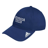 Men's adidas Navy Georgia Tech Yellow Jackets Locker Room Wordmark Slouch Adjustable Hat