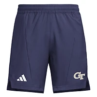 Short d'entraînement tissé adidas bleu marine Georgia Tech Yellow Jackets pour homme