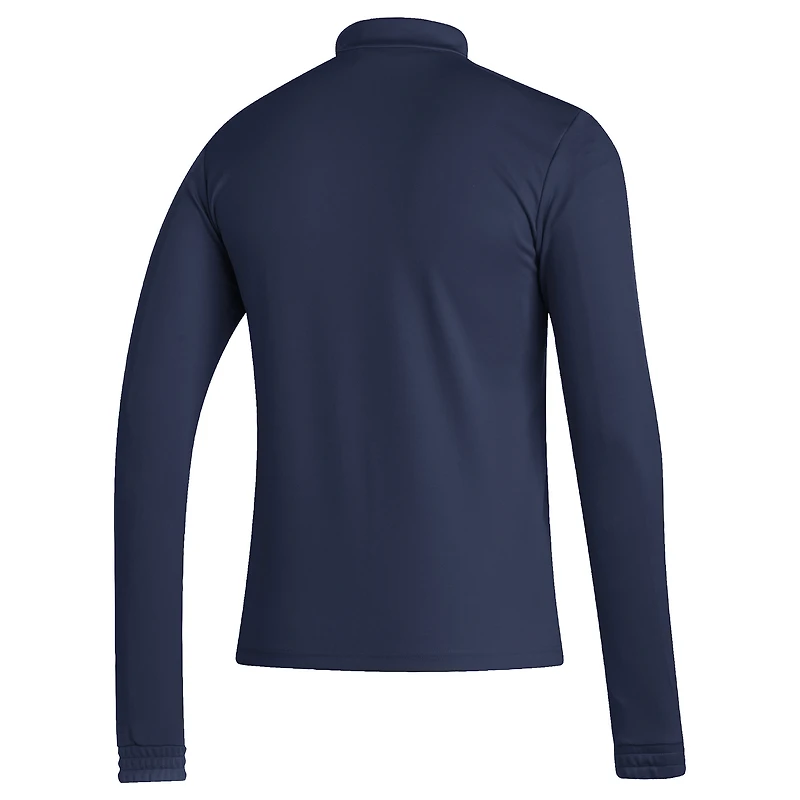 Men's adidas Navy Georgia Tech Yellow Jackets Sideline Entrada22 Quarter-Zip Pullover Top