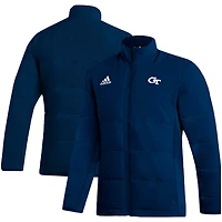 Men's adidas Navy Georgia Tech Yellow Jackets Sideline Midweight Full-Zip Jacket