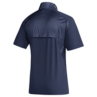 Men's adidas Navy Georgia Tech Yellow Jackets Sideline Short Sleeve Quarter-Zip Pullover Top