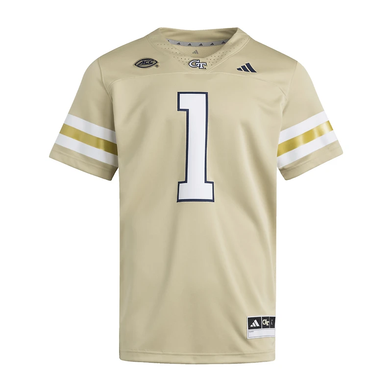 Men's adidas #1 Gold Georgia Tech Yellow Jackets Premier Jersey