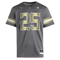 Men's adidas #25 Gray Georgia Tech Yellow Jackets Premier Jersey