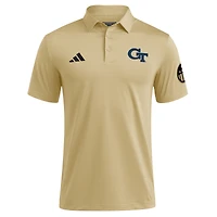 Men's adidas Tan Georgia Tech Yellow Jackets Salute to Service Ultimate365 Solid Polo