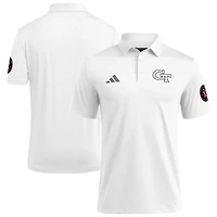 Men's adidas White Georgia Tech Yellow Jackets Wear Pink Breast Cancer Awareness Polo