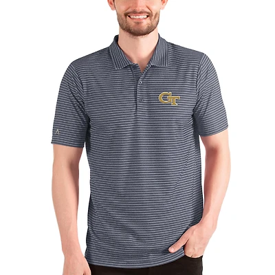 Men's Antigua Heathered Navy/White Georgia Tech Yellow Jackets Esteem Polo