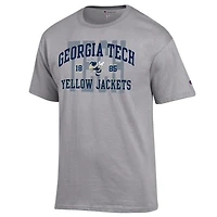 Men's Champion Heather Gray Georgia Tech Yellow Jackets Varsity T-Shirt