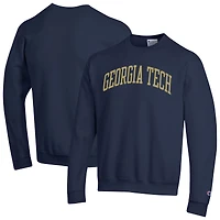 Sweat-shirt en polaire Basic Arch bleu marine Champion pour homme des Yellow Jackets de Georgia Tech