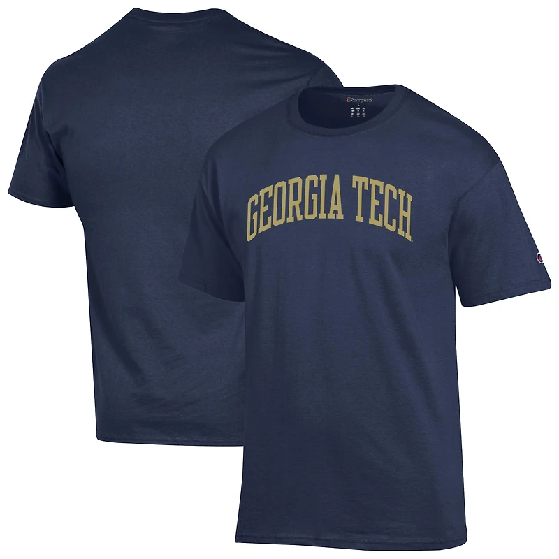 Men's Champion Navy Georgia Tech Yellow Jackets Basic Arch T-Shirt