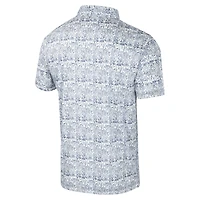 Polo à imprimé intégral pour homme Colosseum Blue Georgia Tech Yellow Jackets It's Time!