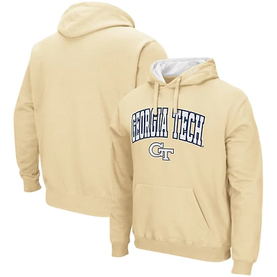 Colosseum Gold Georgia Tech Yellow Jackets Arch and Logo Pull à capuche pour hommes