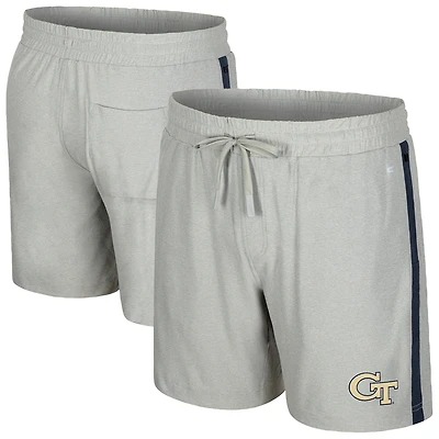 Men's Colosseum Gray Georgia Tech Yellow Jackets Mac Shorts