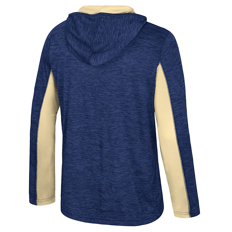 Men's Colosseum Navy Georgia Tech Yellow Jackets Always Sunny Quarter-Zip Hoodie
