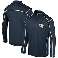 Men's Colosseum Navy Georgia Tech Yellow Jackets Cameron Quarter-Zip Windshirt