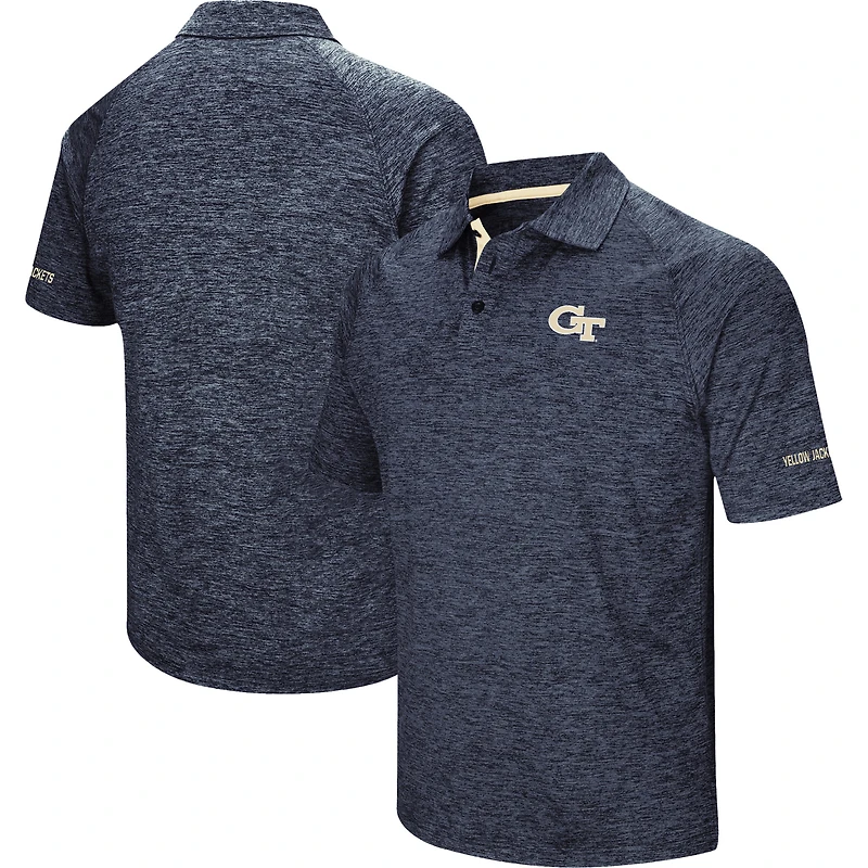 Colosseum Navy Georgia Tech Yellow Jackets Down Swing Polo pour homme