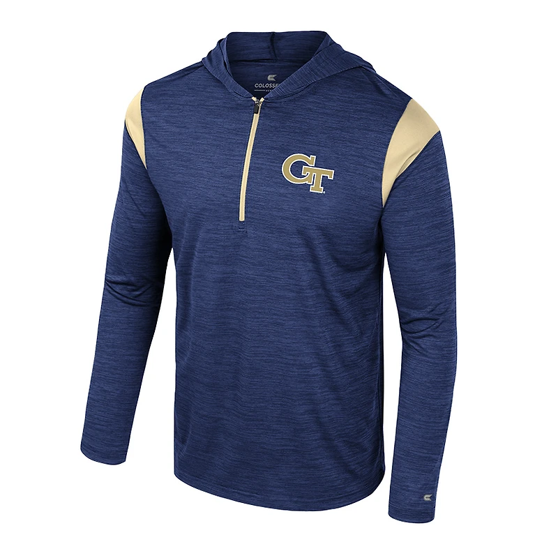 Men's Colosseum Navy Georgia Tech Yellow Jackets Dozer Half-Zip Windshirt