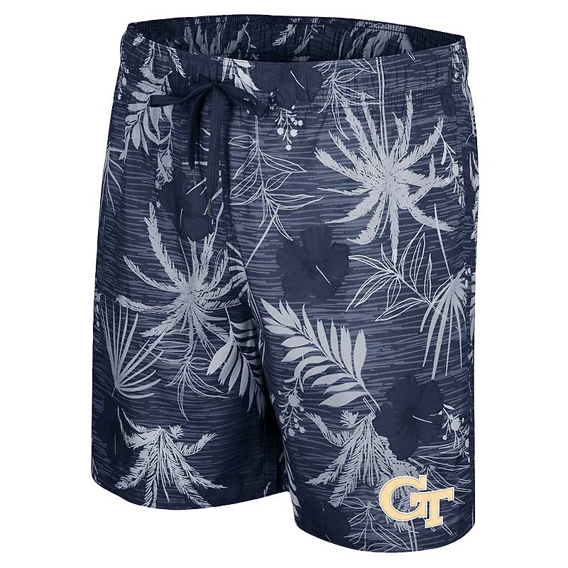 Colosseum Navy Georgia Tech Yellow Jackets pour hommes What Else is New Swim Shorts