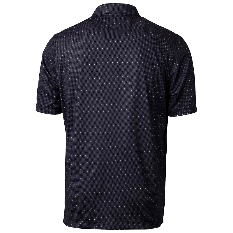 Polo extensible noir à imprimé double point Pike pour homme, coupeur et buck, Georgia Tech Yellow Jackets, logo de l'équipe principale