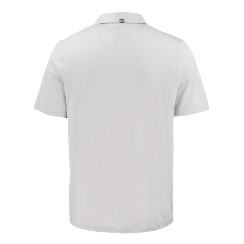 Men's Cutter & Buck Gray Georgia Tech Yellow Jackets Coastline Epic Comfort Eco Recycled Polo