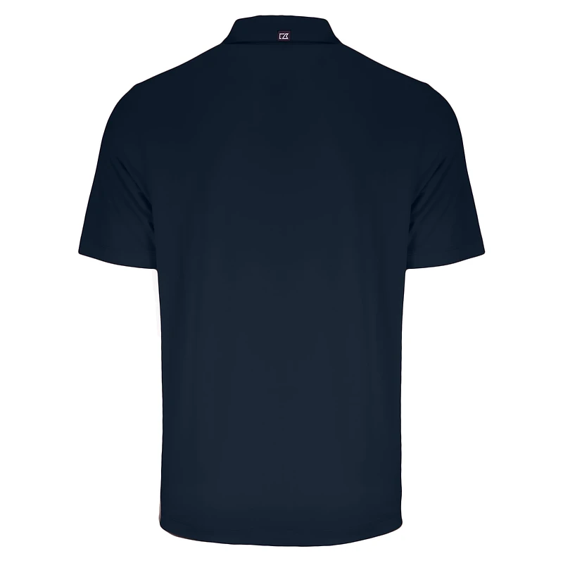 Polo recyclé extensible écologique Forge pour homme Cutter & Buck bleu marine Georgia Tech Yellow Jackets, grandes tailles