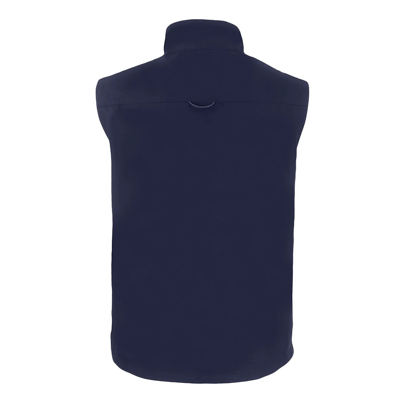 Gilet zippé intégral Cutter & Buck bleu marine Georgia Tech Yellow Jackets Charter Eco recyclé pour homme
