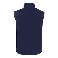 Gilet zippé intégral Cutter & Buck bleu marine Georgia Tech Yellow Jackets Charter Eco recyclé pour homme