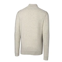 Men's Cutter & Buck Oatmeal Georgia Tech Yellow Jackets Lakemont Tri-Blend Big Tall Quarter-Zip Pullover Sweater