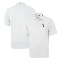 Men's Cutter & Buck Gray Georgia Tech Yellow Jackets Team Logo Virtue Eco Pique Recycled Polo