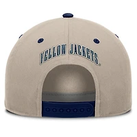Men's Fanatics  Stone/Navy Georgia Tech Yellow Jackets Veteran Two-Tone Adjustable Hat