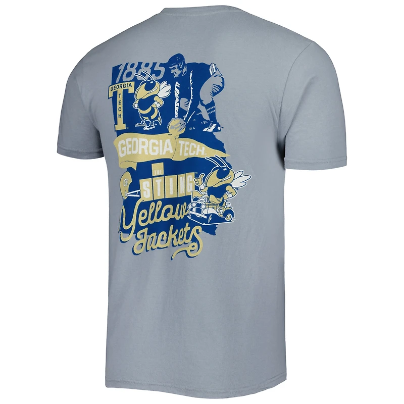 Men's Graphite Georgia Tech Yellow Jackets Vault State Comfort T-Shirt