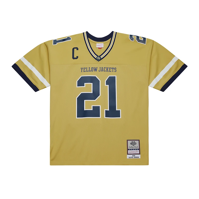 Maillot Mitchell & Ness Calvin Johnson Gold des Yellow Jackets de Georgia Tech 2006 College Vault Legacy pour homme