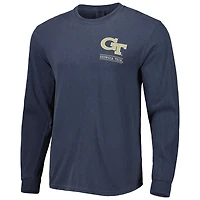Men's Navy Georgia Tech Yellow Jackets Circle Campus Scene Long Sleeve T-Shirt
