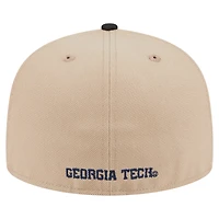 Men's New Era  Khaki Georgia Tech Yellow Jackets Two-Tone 59FIFTY Fitted Hat
