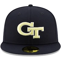 Men's New Era Navy Georgia Tech Yellow Jackets Primary Team Logo Basic 59FIFTY Fitted Hat