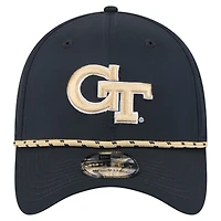 Men's New Era  Navy Georgia Tech Yellow Jackets Rope 39THIRTY Flex Hat
