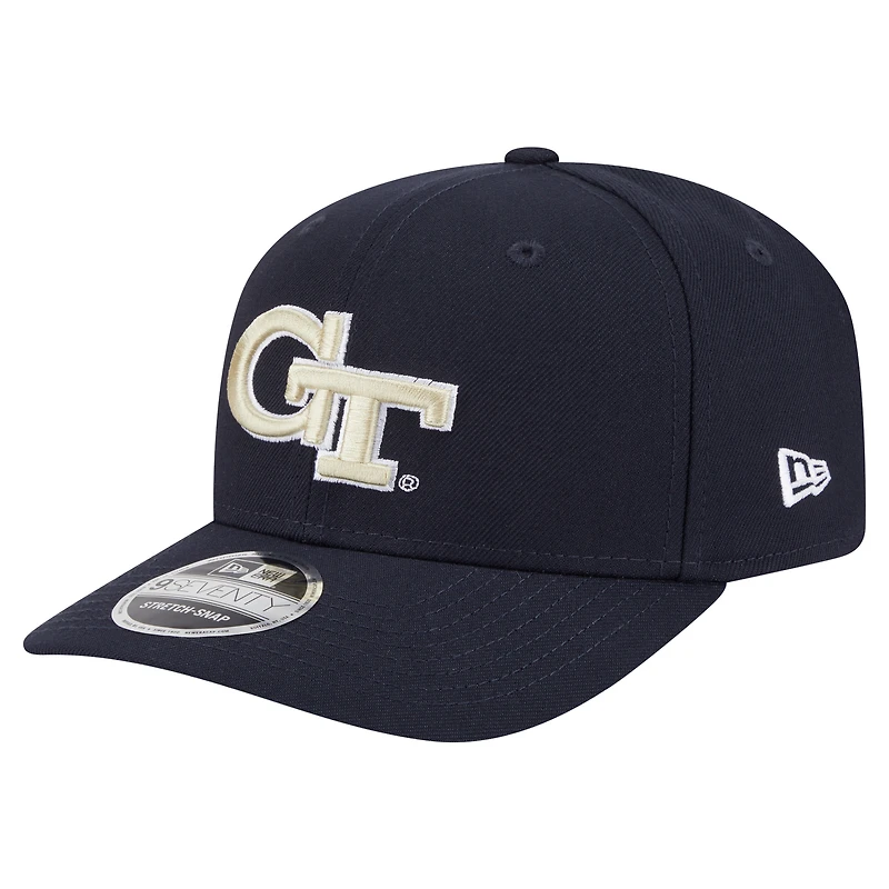 Men's New Era  Navy Georgia Tech Yellow Jackets Team Collective 9SEVENTY Stretch-Snap Adjustable Hat