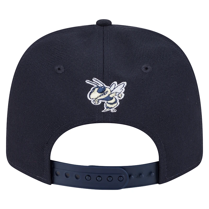 Men's New Era  Navy Georgia Tech Yellow Jackets Team Collective 9SEVENTY Stretch-Snap Adjustable Hat