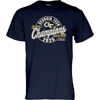 T-shirt unisexe bleu marine 84 Georgia Tech Yellow Jackets, champions de la saison régulière baseball ACC 2025