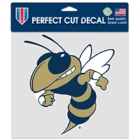 Autocollant couleur découpé parfait WinCraft Georgia Tech Yellow Jackets 8" x 8"