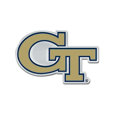 WinCraft Georgia Tech Yellow Jackets Colored Chrome Auto Emblem