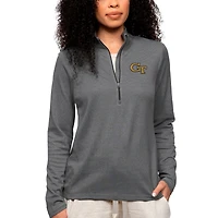 Pull-over zippé Epic Antigua Heather Charcoal Georgia Tech Yellow Jackets pour femme