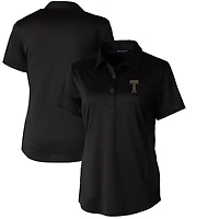 Polo extensible texturé Vault Prospect pour femme Cutter & Buck Black Georgia Tech Yellow Jackets