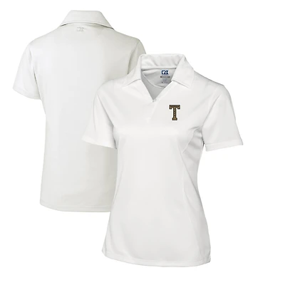 Polo texturé uni blanc Georgia Tech Yellow Jackets CB DryTec Genre pour femme Cutter & Buck