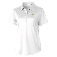 Polo Prospect blanc des Yellow Jackets de Georgia Tech pour femme Cutter & Buck