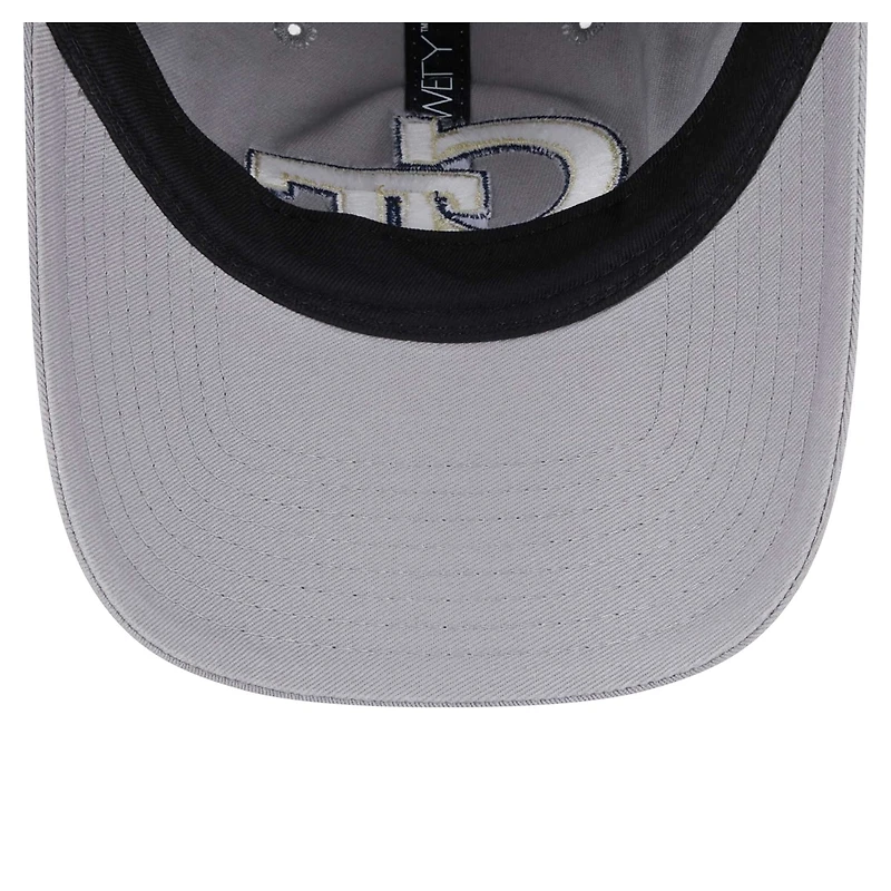 Women's New Era  Gray Georgia Tech Yellow Jackets Logo 9TWENTY Adjustable Hat