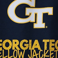 T-shirt à col rond bleu marine Georgia Tech Yellow Jackets pour jeunes