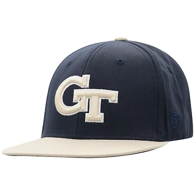 Youth Top of the World Navy Georgia Tech Yellow Jackets Victory Maverick Snapback Hat